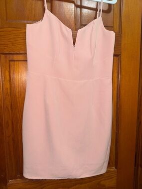 Bardot Soft Pink V-Neck Mini Dress medium size 8